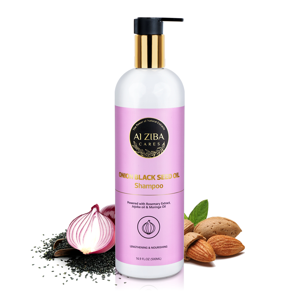 Alziba Cares Onion Black Seed oil Shampoo 500ml