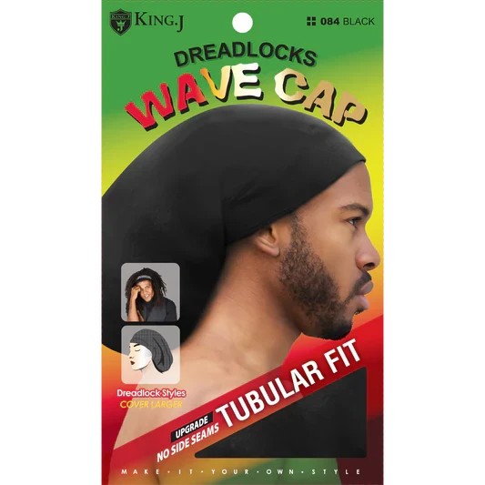 King J Dreadlocks Wave Cap Tubular Fit Black 084 | Shop at CC Hair & Beauty UK