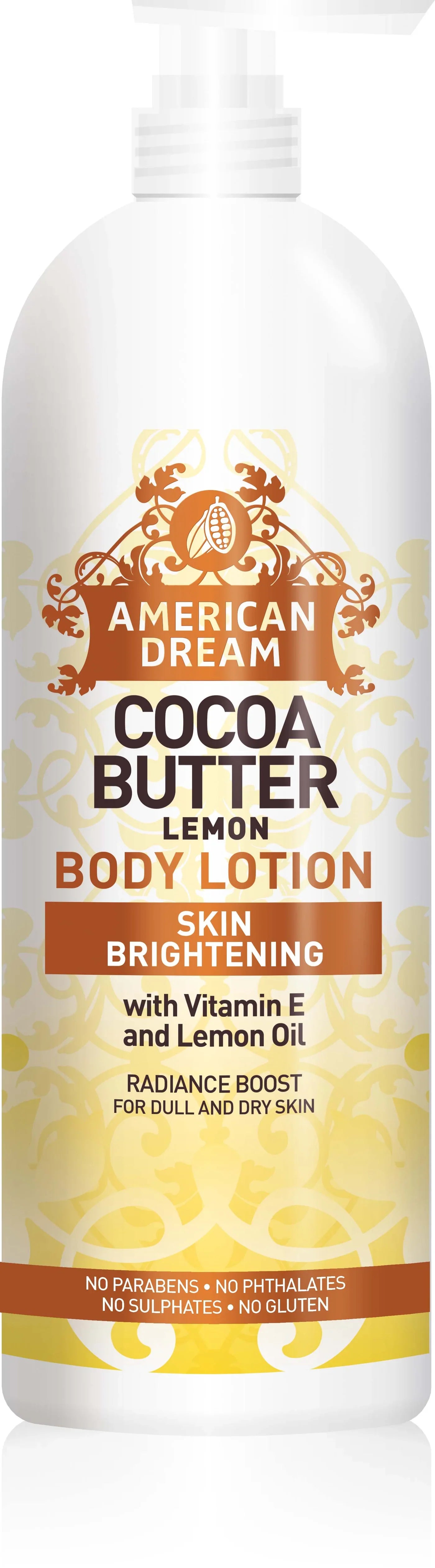 American Dream Cocoa Butter Body Lotion Lemon Skin Brightening 750ml | Shop at CC Hair & Beauty UK