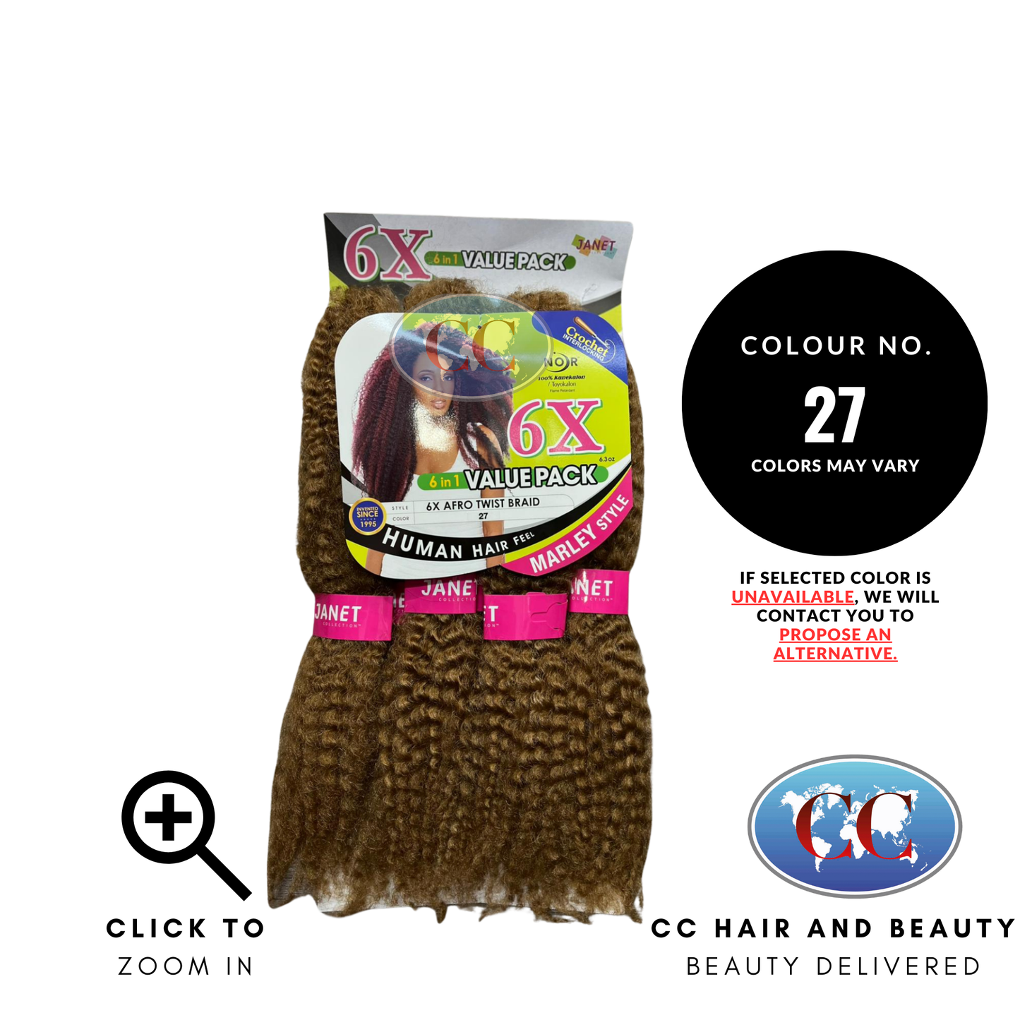 Janet Noir 6X Afro Twist Braid 6 In 1 Value Pack