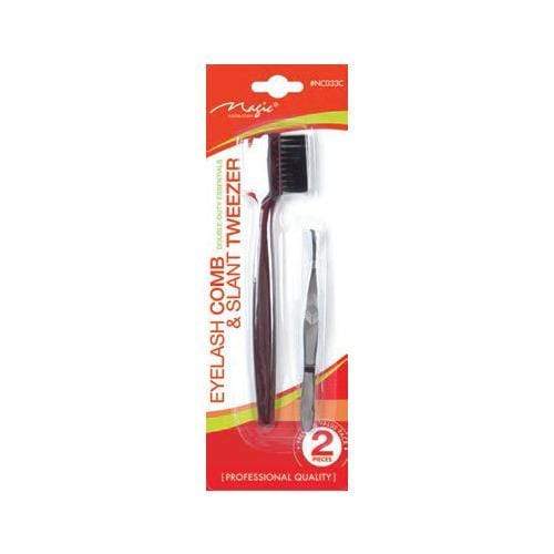 Magic Collection Eyelash Comb & Slant Tweezer - Item #Nc033C | Shop at CC Hair & Beauty UK