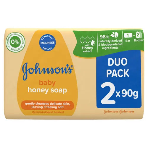 Johnsons Baby Soap Honey 90G 2Pck | Shop at CC Hair & Beauty UK