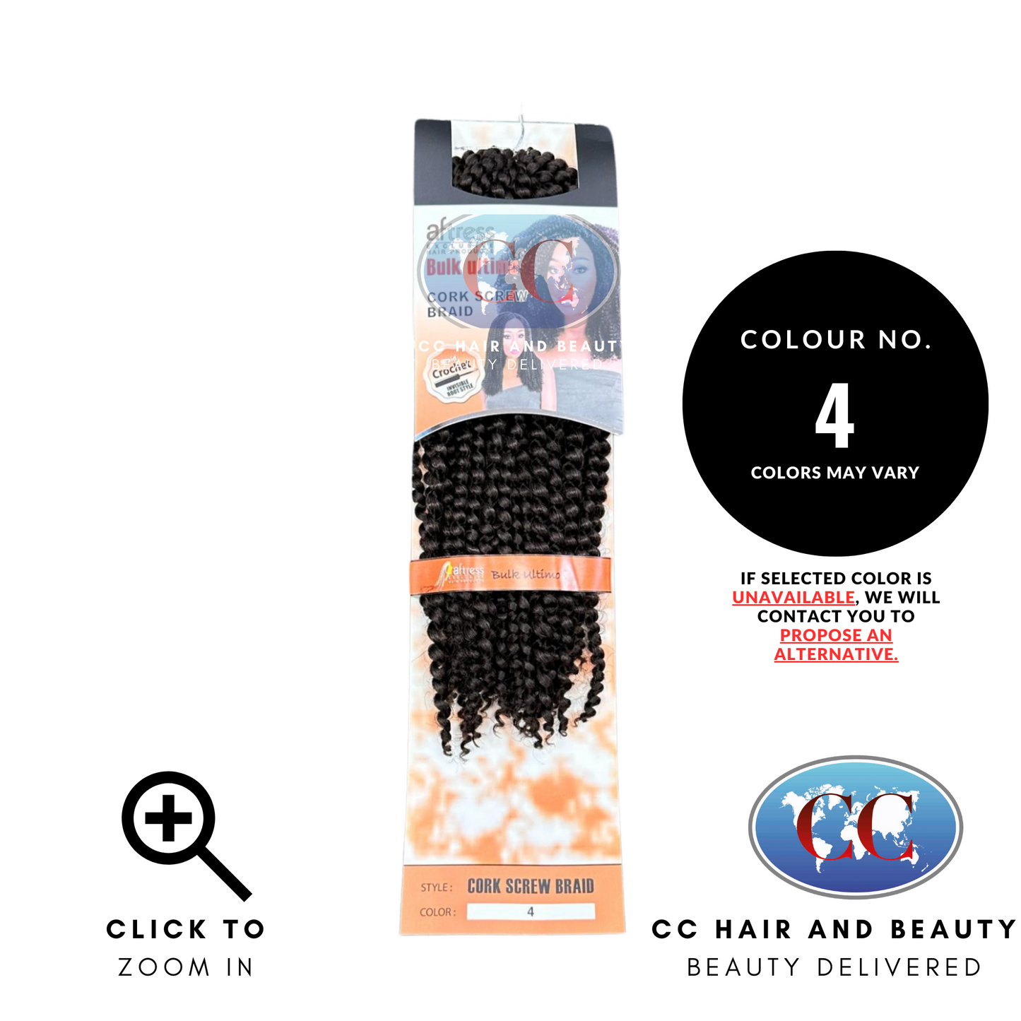 Aftress Bulk Ultimo Cork Screw Braid- colour 4