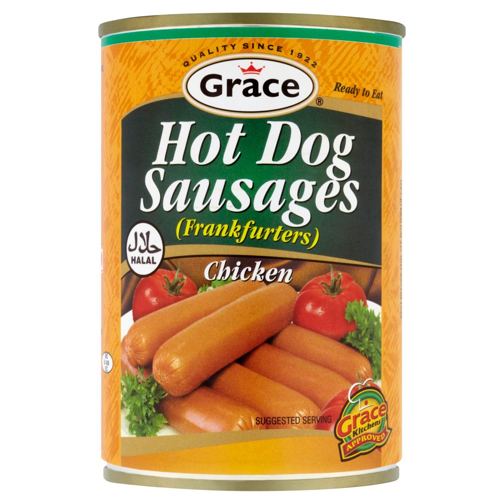 Grace Hot Dog Sausages Chicken 400g