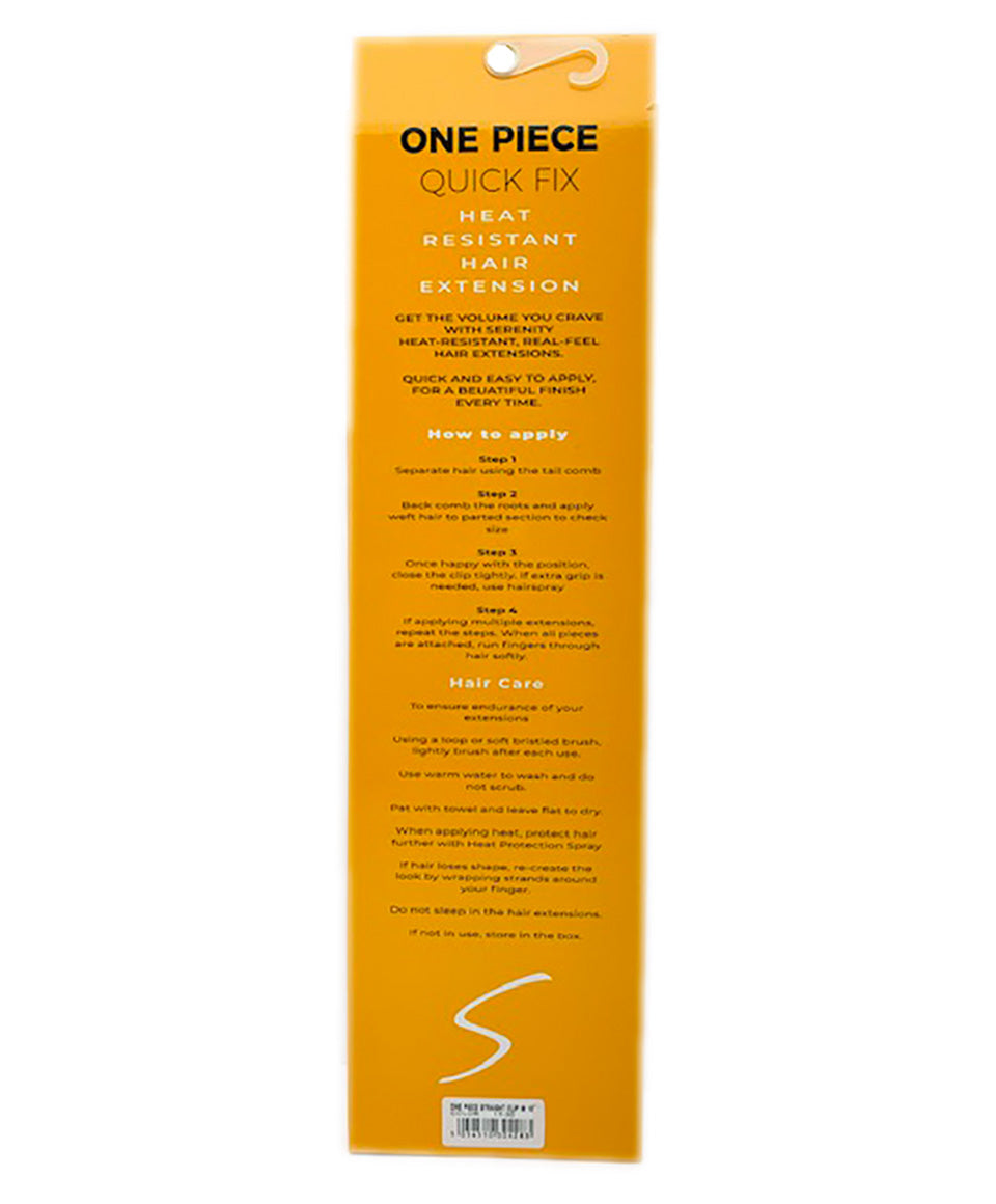 Serenity One Piece Straight Clip In Hair Extension - view 2