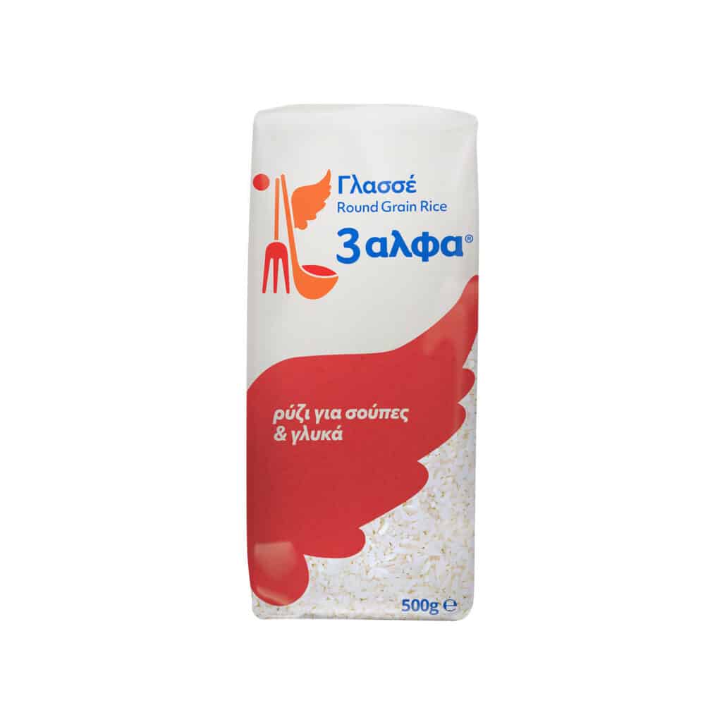 3Alfa Glasse White Round Grain Rice - 500gram