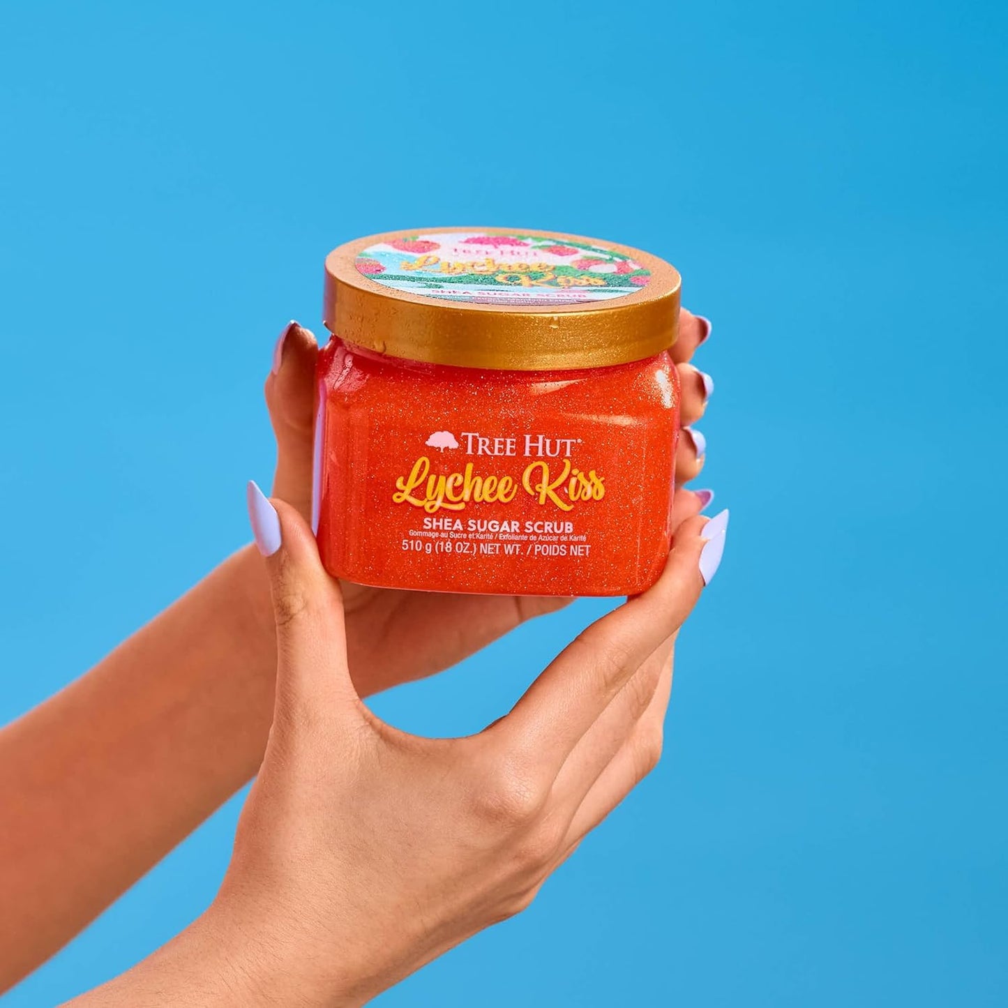 Tree Hut Lychee Shea Sugar Scrub, Exfoliating, Hydrating & Moisturizing Body Scrub 18oz - view 6