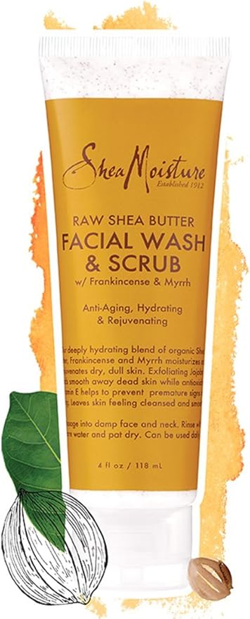 Shea Moisture Raw Shea Butter Facial Wash and Scrub, 4 oz - product detail | CC Hair & Beauty