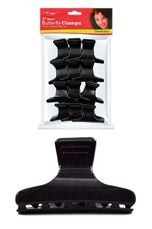 Magic Collection 2" Black Butterfly Clamps #Bu2Bla | Shop at CC Hair & Beauty UK