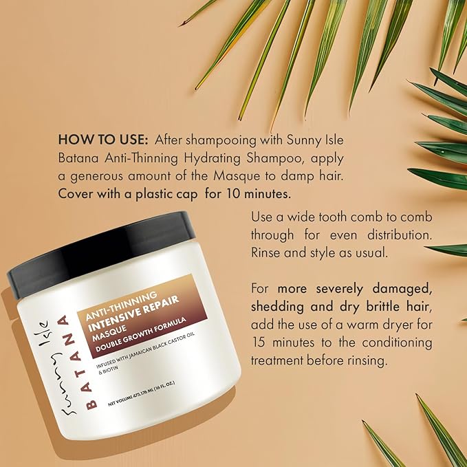 Sunny Isle Batana Anti-Thinning Intensive Repair Masque 16oz | CC Hair & Beauty UK