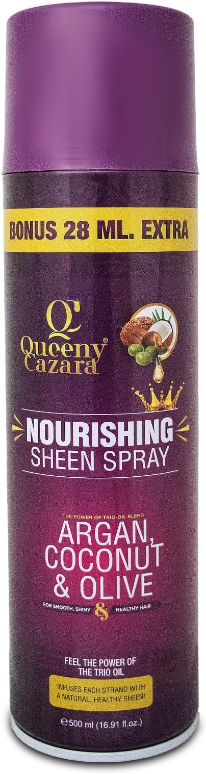 Queeny Cazara Argan Coconut & Olive Nourishing Sheen Spray 500ml