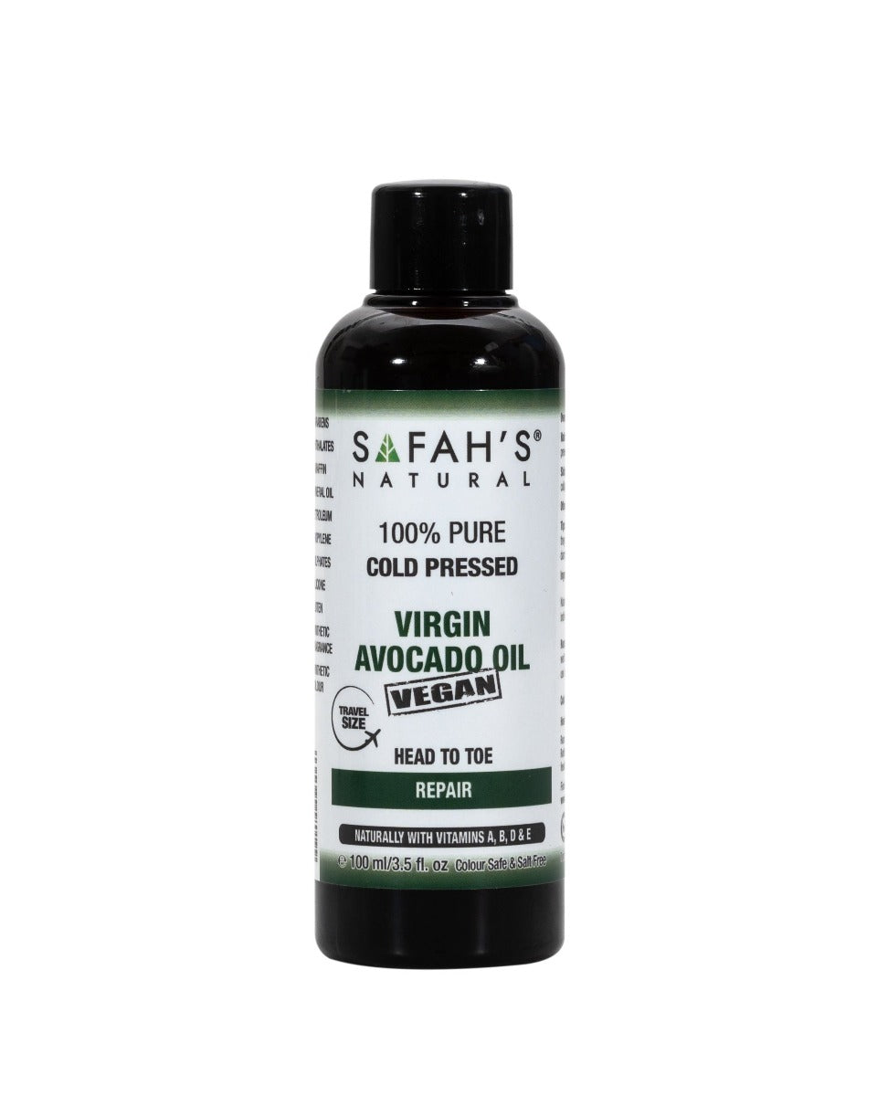 Safahs Natural Cold Pressed 100% Pure Virgin Avocado Oil - 250Ml | Shop at CC Hair & Beauty UK
