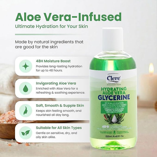 Clere Hydrating Aloe Vera Glycerine 250ml - view 2