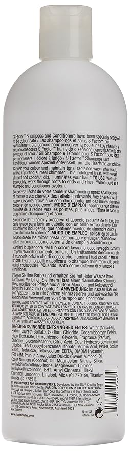 TIGI S Factor True Lasting Color Shampoo, 25.36 oz - product detail | CC Hair & Beauty