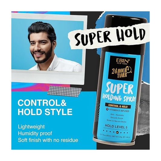 Ebin 24-Hour Super Holding Hairspray - product detail | CC Hair and Beauty Leeds