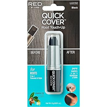 Kiss Colours Quick Cover Gray Hair Touch Up - Black | Shop at CC Hair & Beauty UK