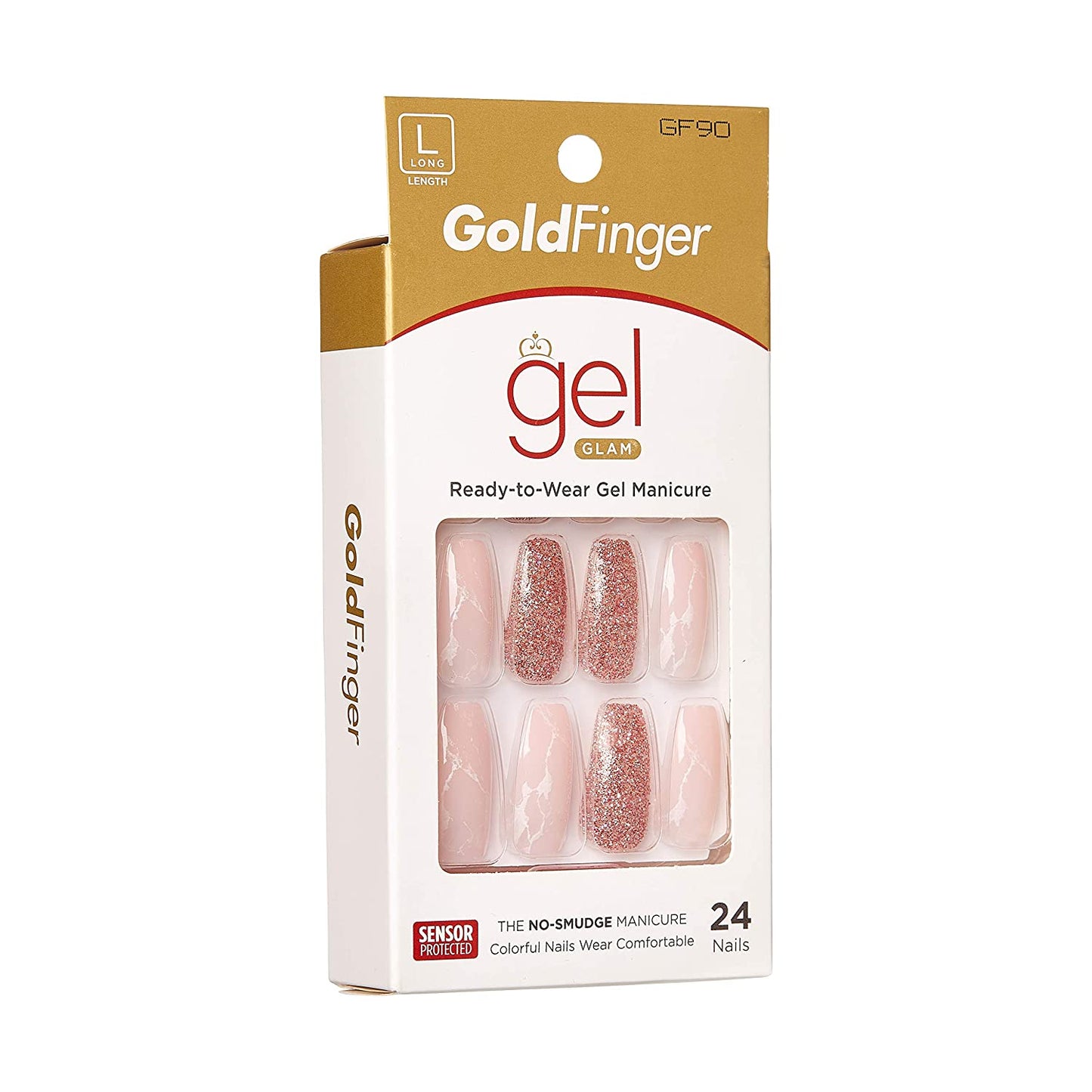 KISS GoldFinger Gel Glam Manicure Nails GF90 - product detail | CC Hair & Beauty