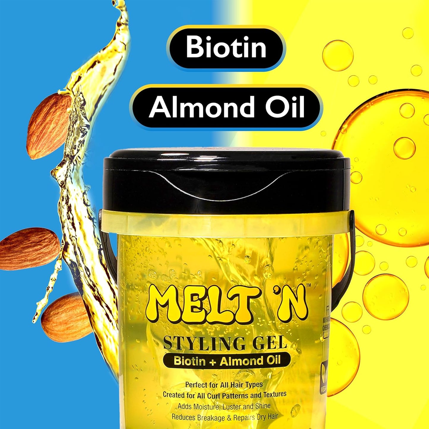 Ebin New York Ebin New York Melt'n Styling Gel Biotin and Almond Oil Infused 16oz | CC Hair & Beauty Leeds