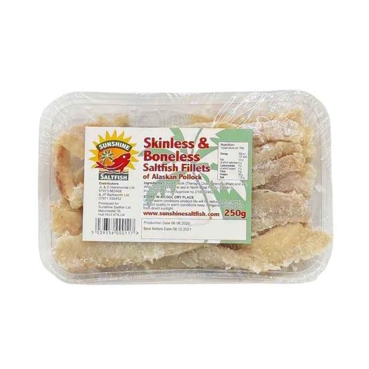 Sunshine Saltfish Skinless & Boneless Fillets 250g