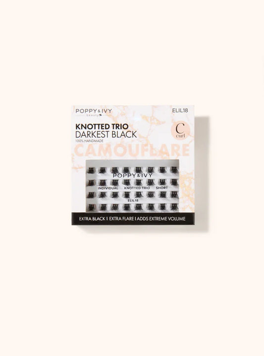 Poppy & Ivy Camouflare Knotted Trio C Curl Individual Lashes - Darkest Black - view 2