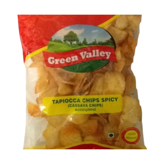 Green Valley Tapioca Chips Round Spicy (Cassava Chips) 180g
