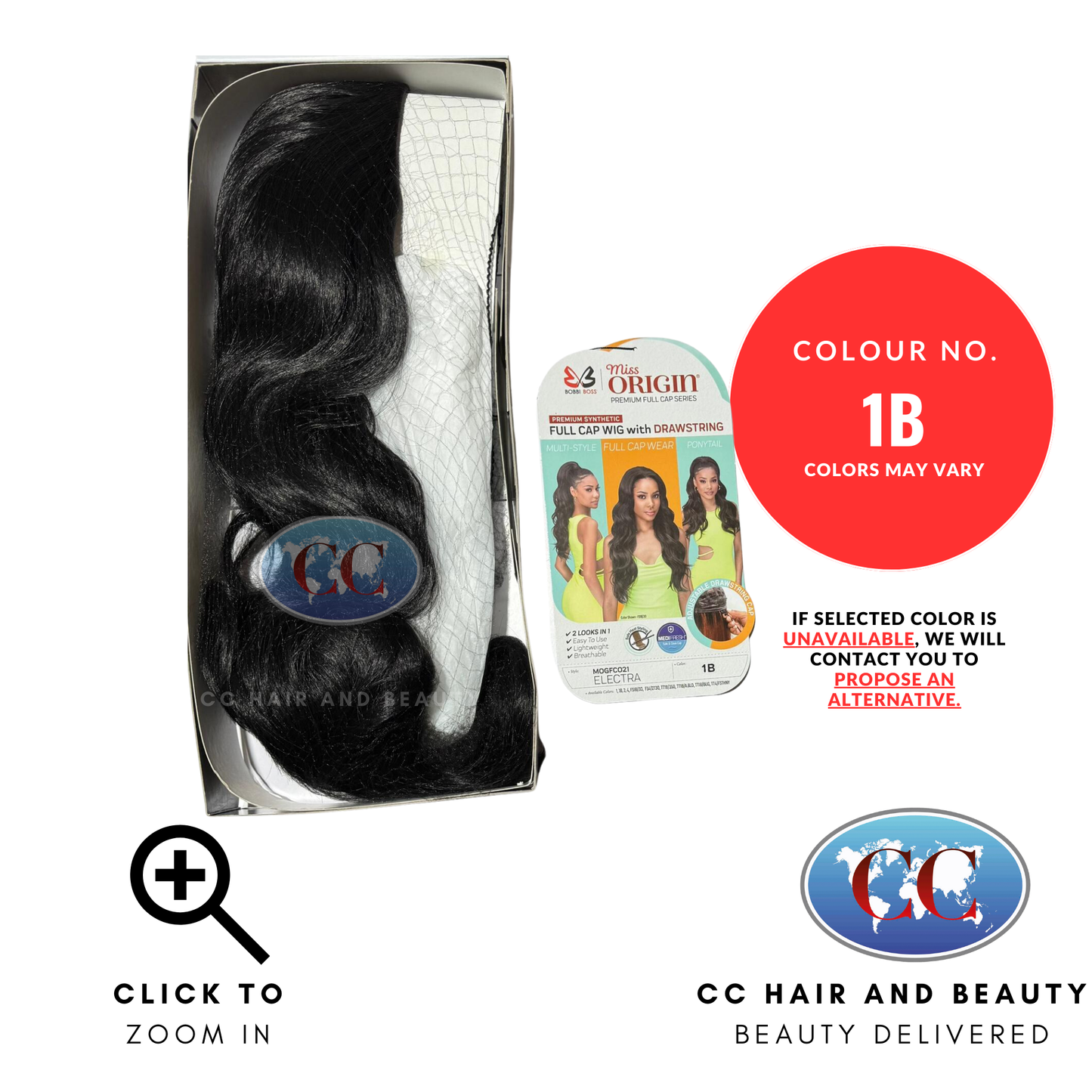 Bobbi Boss Full Cap Wig Miss Origin MOGFC021 Electra-Colour 1B