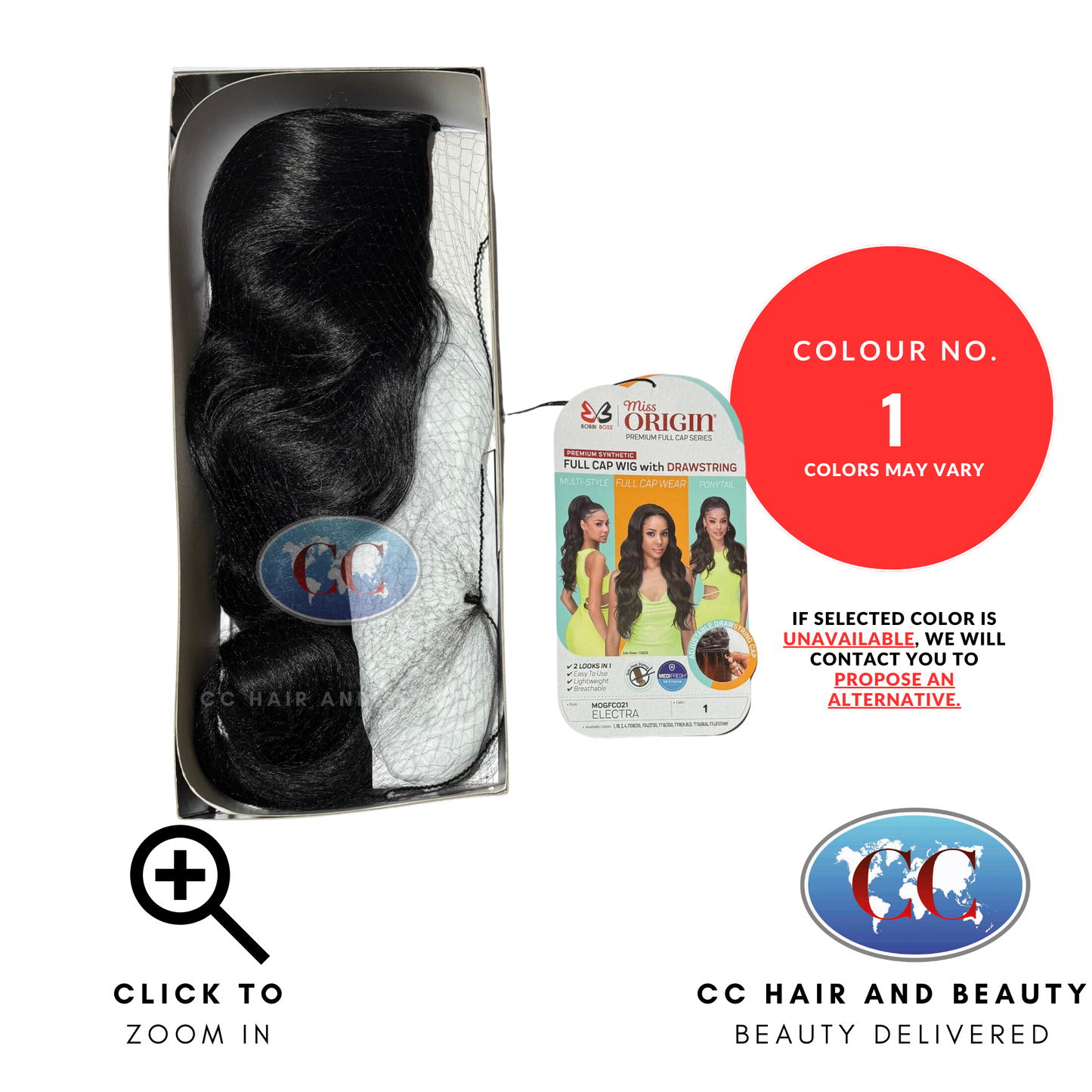 Bobbi Boss Full Cap Wig Miss Origin MOGFC021 Electra-Colour 1