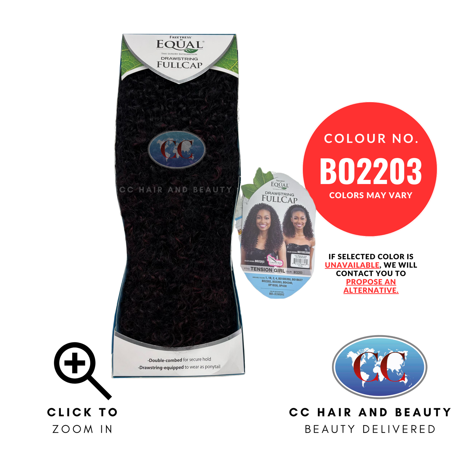 FreeTress Equal Drawstring FullCap Half Wig - TENSION GIRL | CC Hair & Beauty UK