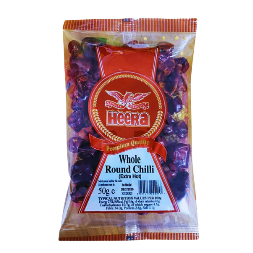 Heera Whole Round Chiili 50g