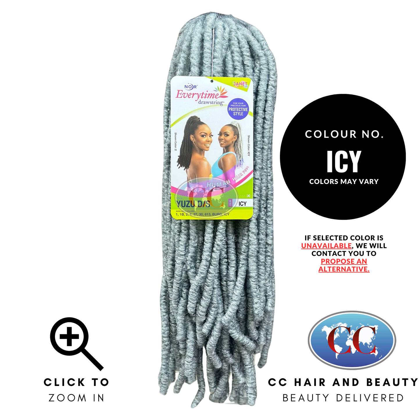 Janet Yuzu D/S Drawstring Ponytail-Colour ICY