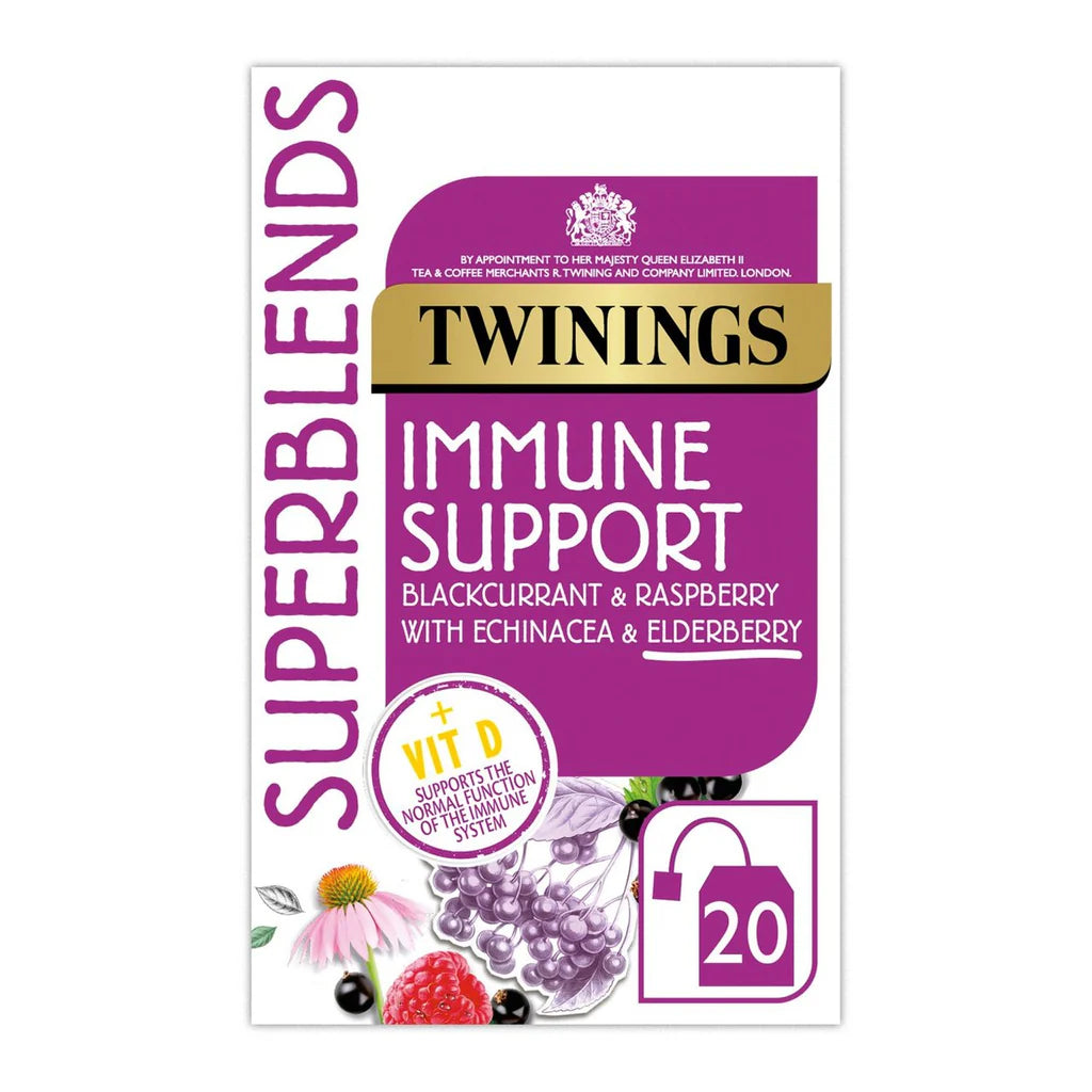 Twinings Superblends Immune Support Blackcurrant & Raspberry 20Bags 40g