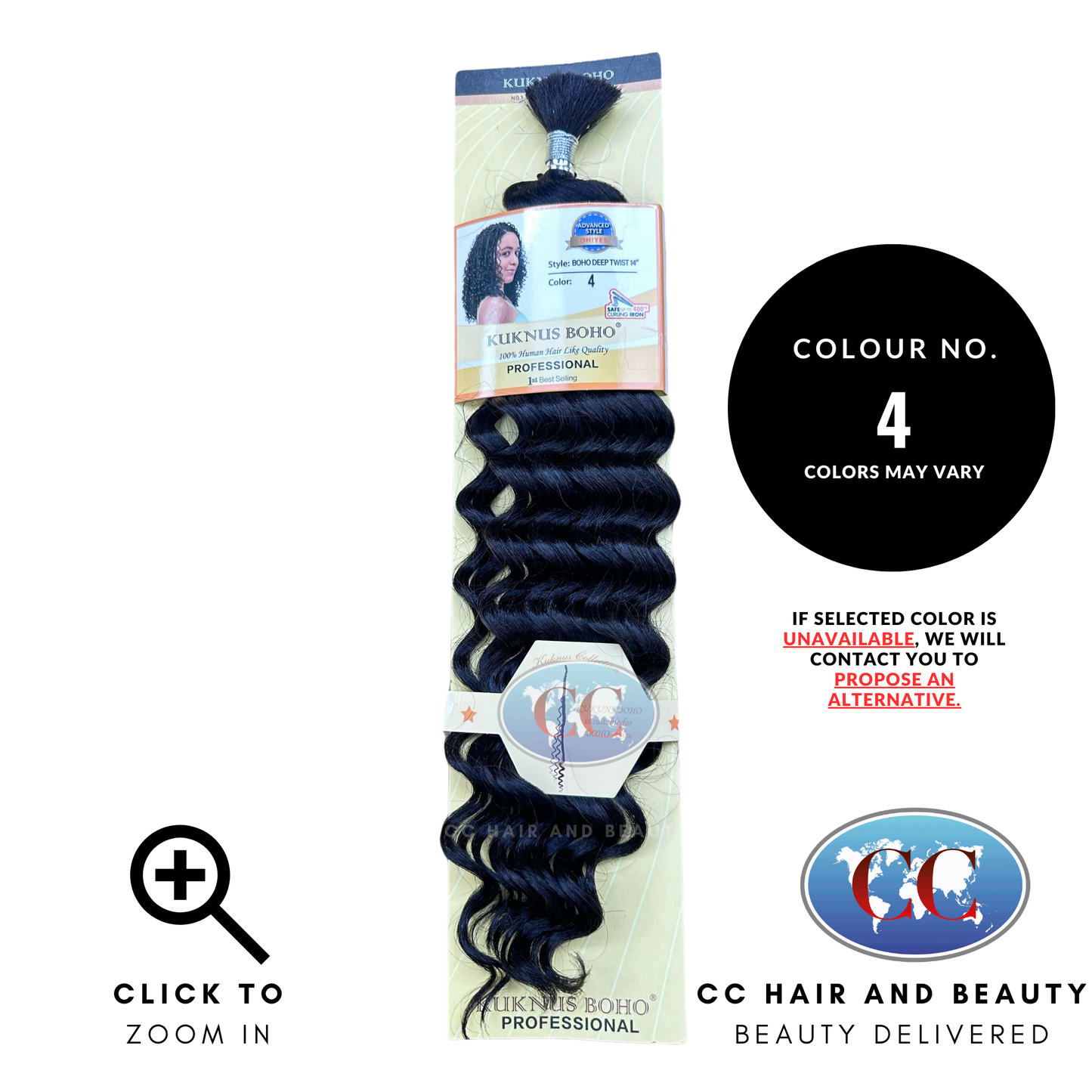Kuknus Collection Boho Deep Twist 14" - available online | CC Hair & Beauty UK