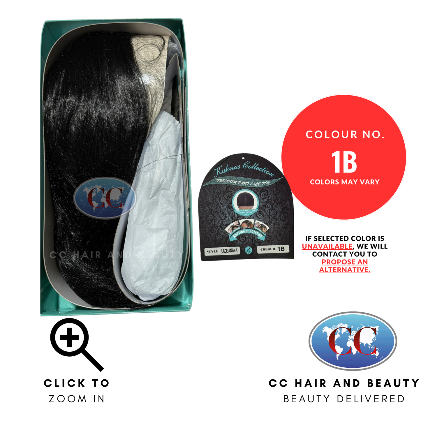 Kuknus Collection Freedoom Part Lace Wig - Lace Anaya-Colour 1