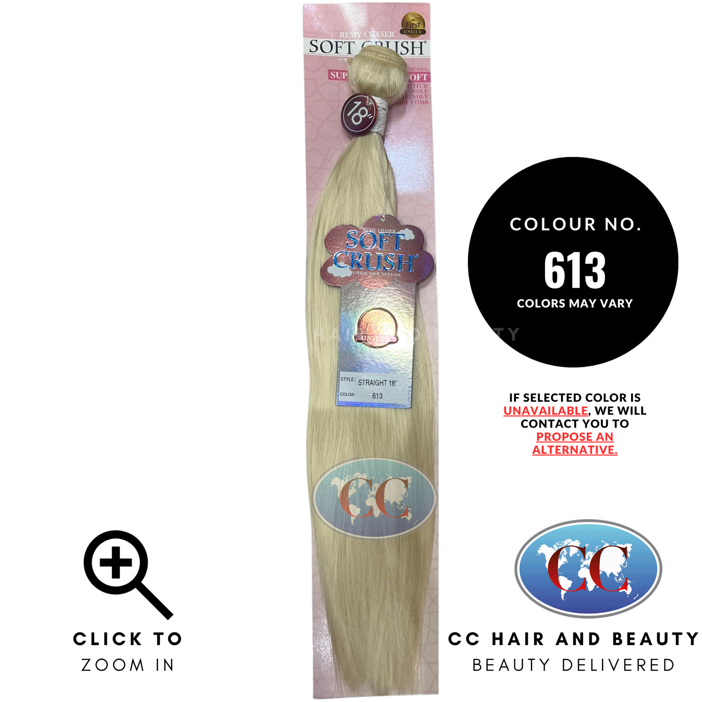 Remy Chaser Soft Crush Straight Weave 18"-613