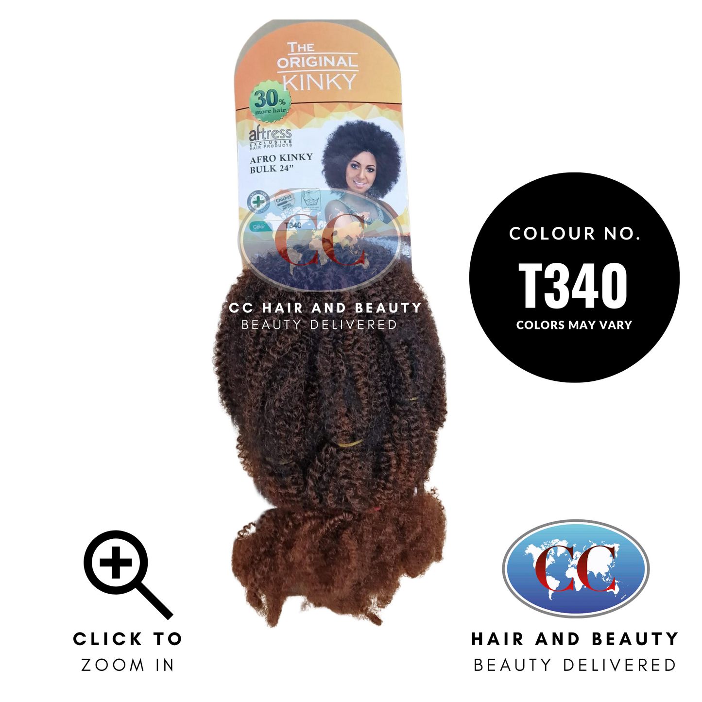 Aftress Afro Kinky Bulk 24"-Colour T340