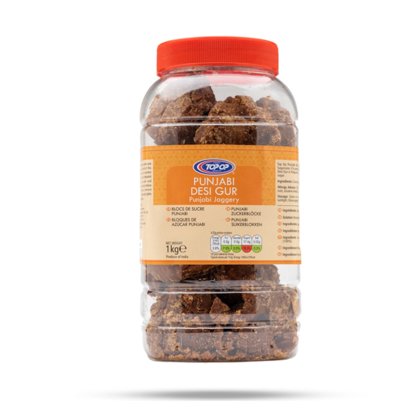 Top-Op Punjabi Jaggery Desi Gur Jar 1kg