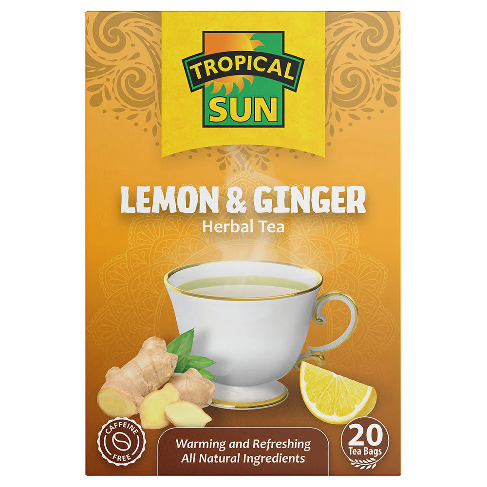 Tropical Sun Lemon & Ginger Tea Carton (20 Tea Bags) 30g