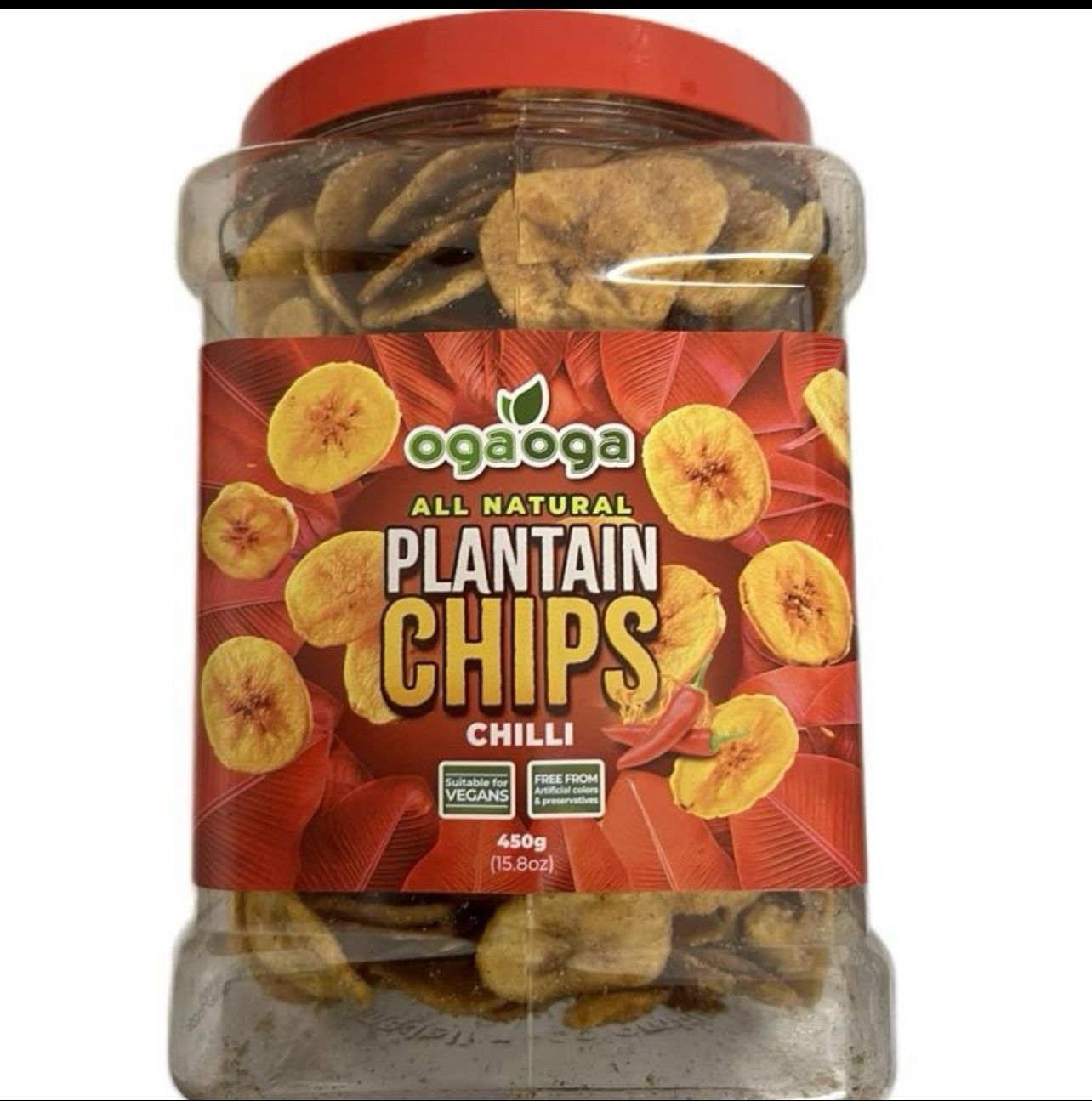 OgaOga Plantain Chips sweet chilli 450g ( Jars)