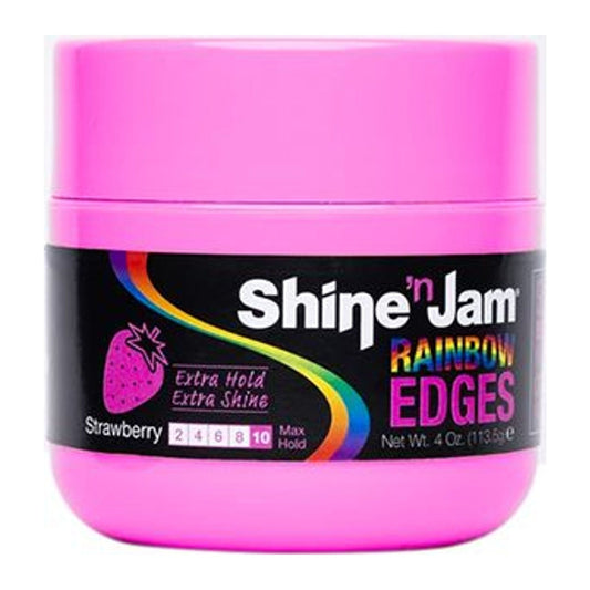 Ampro Pro Style Shine'n Jam Rainbow Edges Strawberry edge control 4oz jar