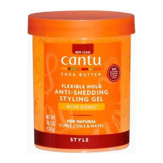 Cantu Shea Butter Maximum Hold Anti-Shedding Styling Gel with Honey 524g tub