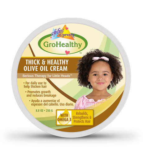 Sofn'Free N'Pretty Grohealthy Thick & Healthy Olive Oil Cream 250G - product detail | CC Hair & Beauty