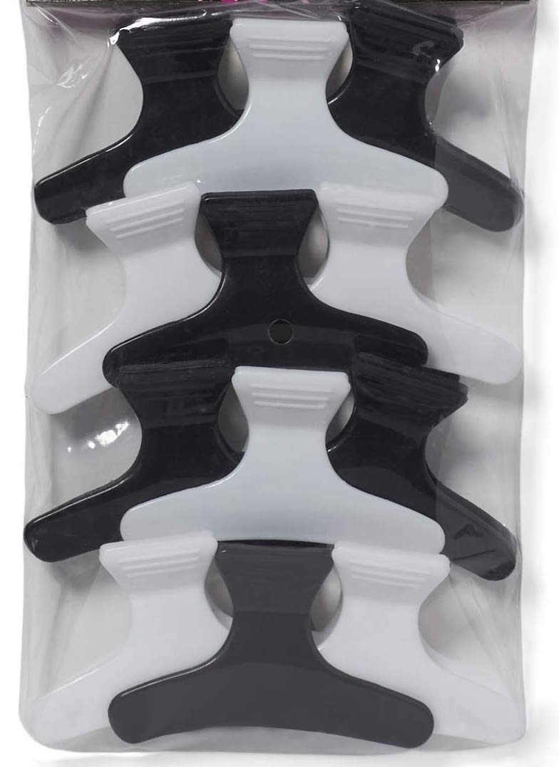 Magic Collection 3" Black-White Butterfly Clamps - Item #Bu3 | Shop at CC Hair & Beauty UK