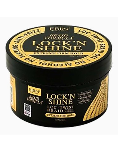 Ebin New York Braid Formula Lock N Shine Extreme Firm Hold Gel 236ml