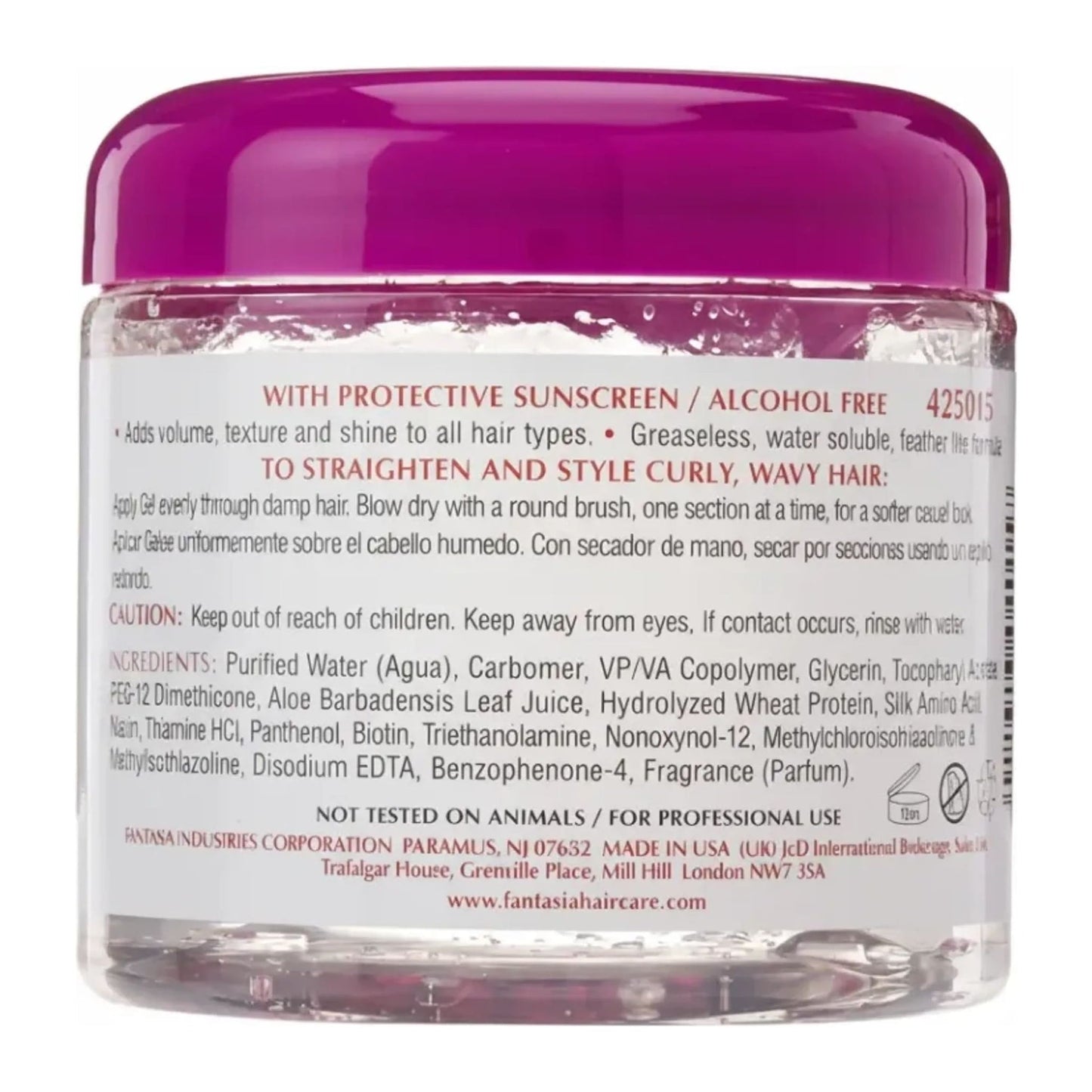 IC Fantasia Frizz Buster Straightening Gel 20 fl oz bottle for frizzy hair