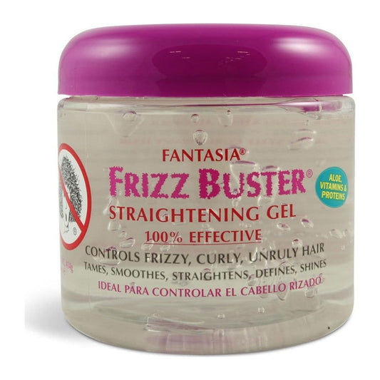 IC Fantasia Frizz Buster Straightening Gel 454g tub for frizz control and smooth straight hair