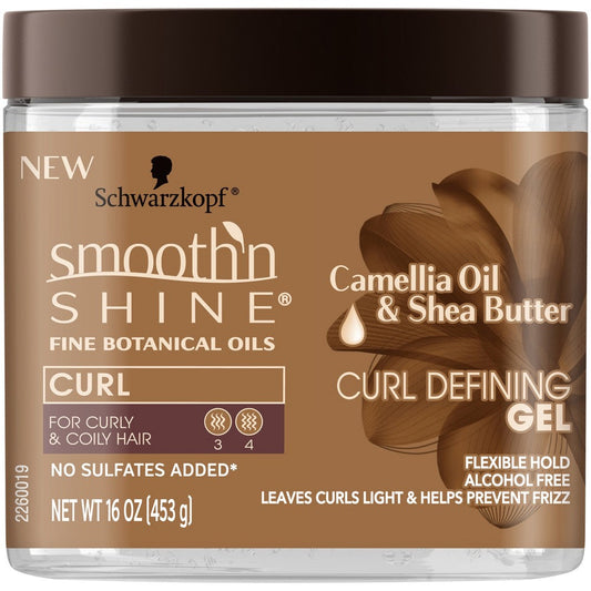 Schwarzkopf Smooth N Shine - Camellia Oil & Shea Butter Curl Defining Gel 16Oz | Shop at CC Hair & Beauty UK