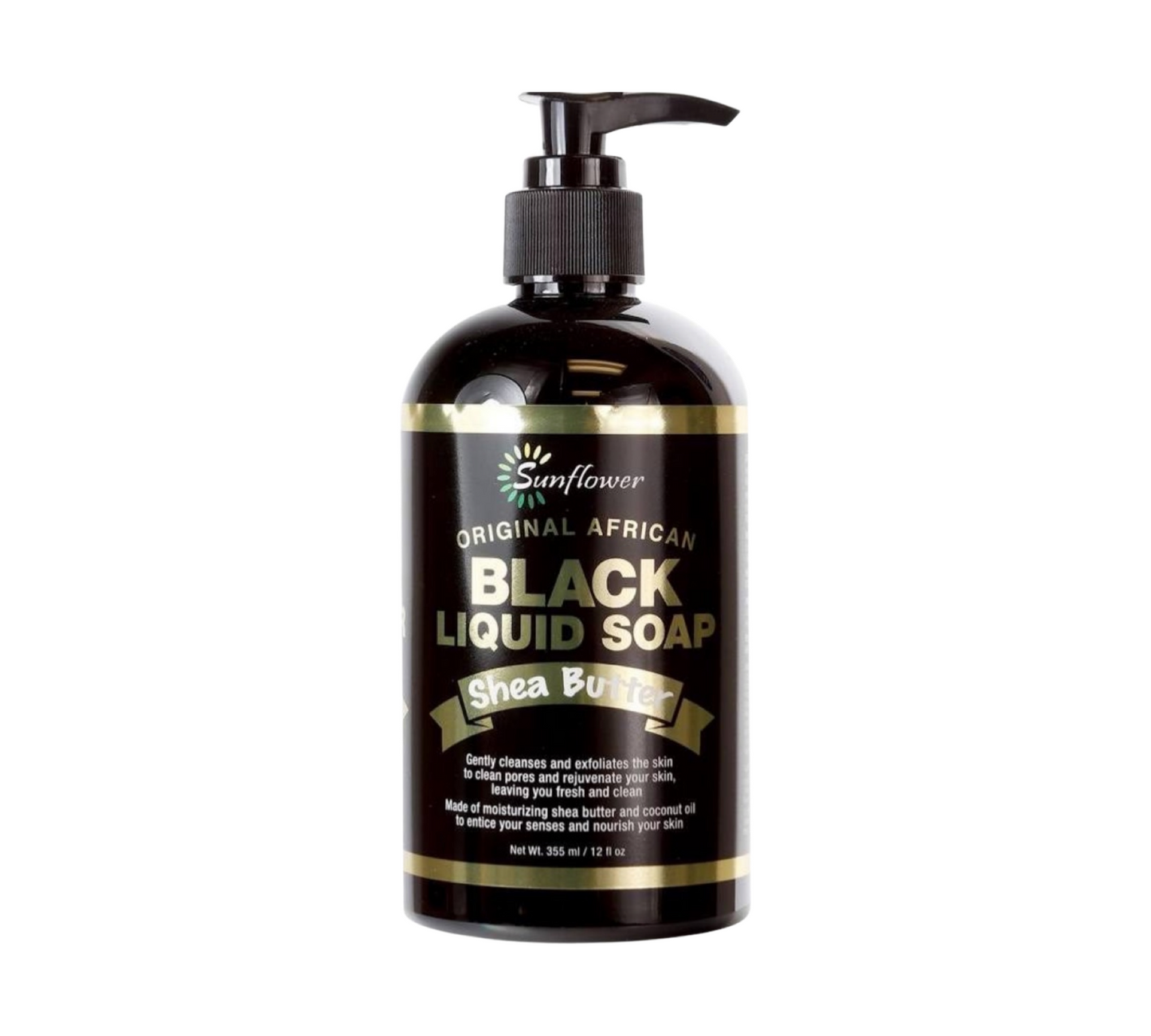 Sunflower Original African Black Liquid Soap – Shea Butter 355ml | Shop at CC Hair & Beauty UK