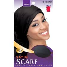 Qfitt Satin Scarf Black 165 | Shop at CC Hair & Beauty UK