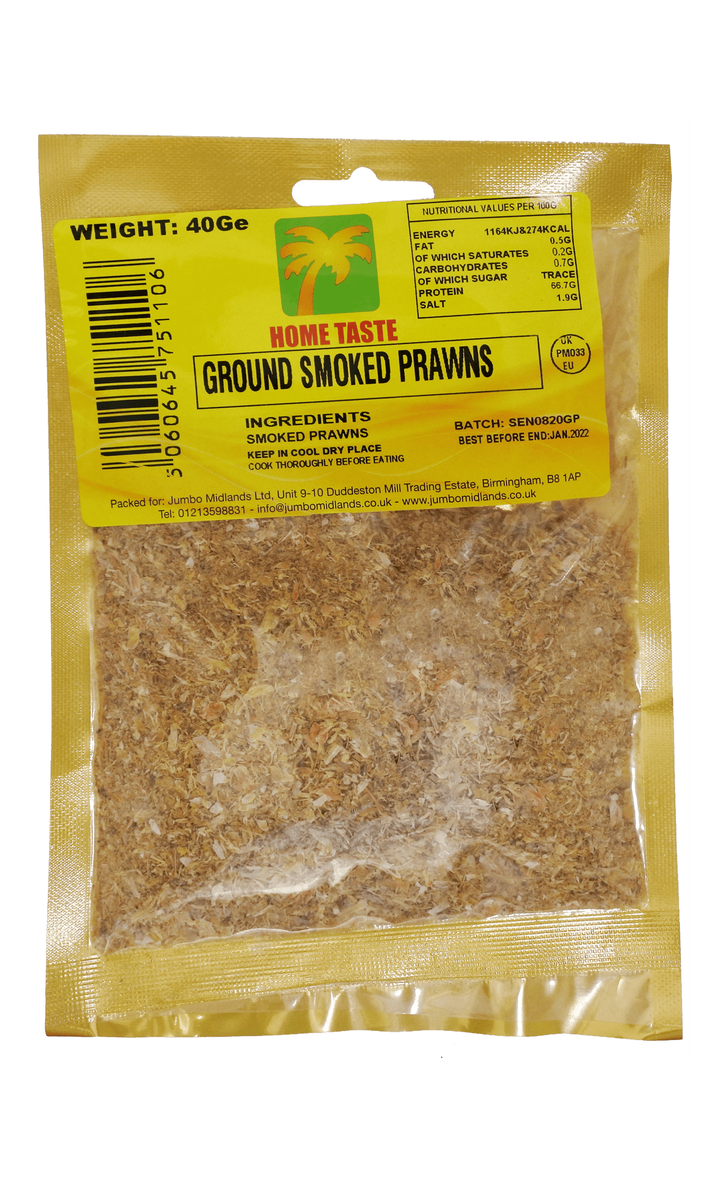 Home Taste Ground Smoked Prawns 70g