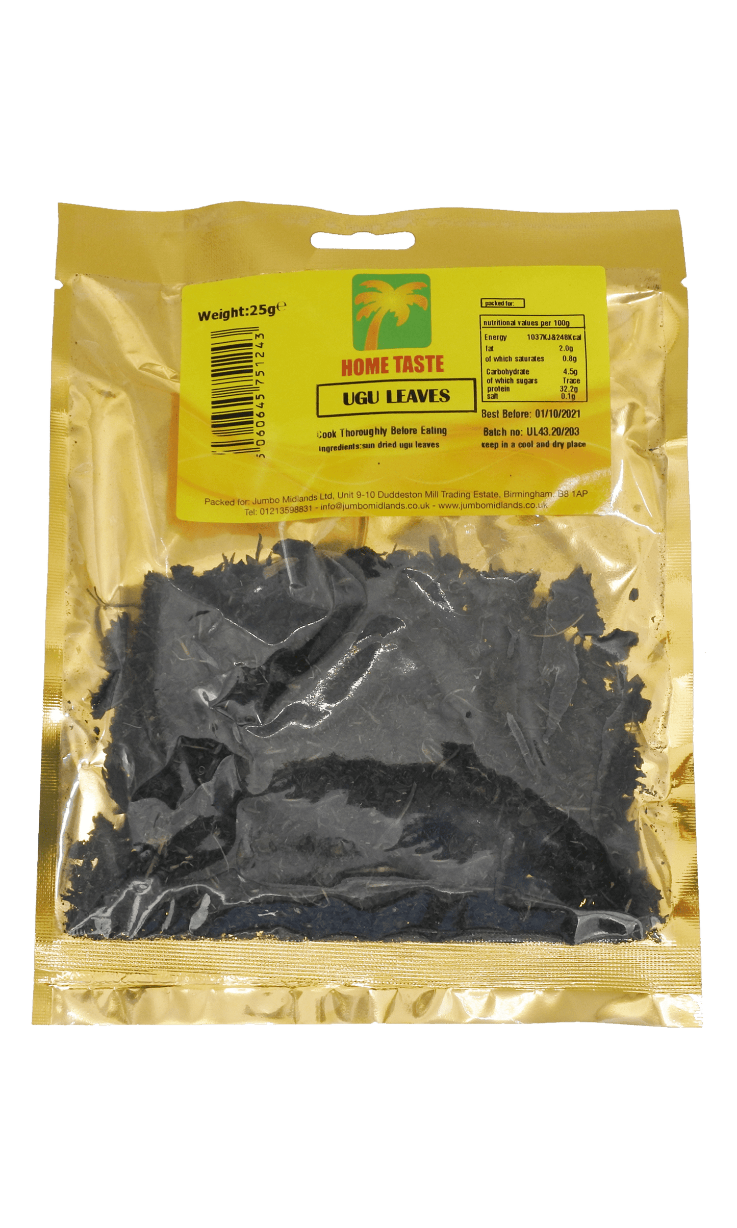 Home Taste Ugu Leaves 25g